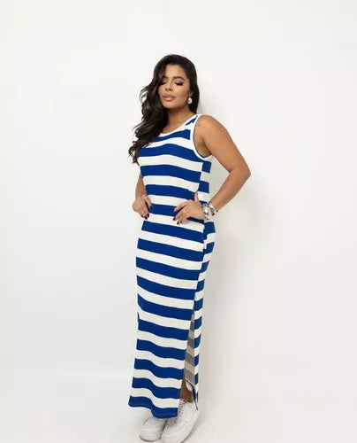 Vestido regata listrado